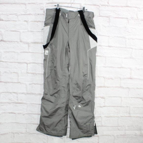 Quechua Gray 100% Polyester Lined Coated Waterproof Decathlon Ski Pants Size M - Picture 1 of 9
